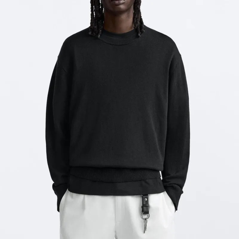 ZARA Sweaters Men Black-2