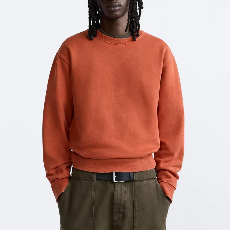 ZARA Sweatshirts Men Coral-3