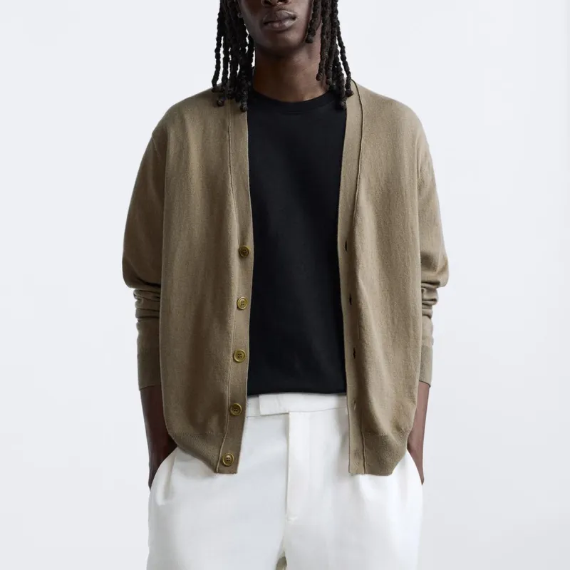 ZARA Sweaters Men Earth Tone-2