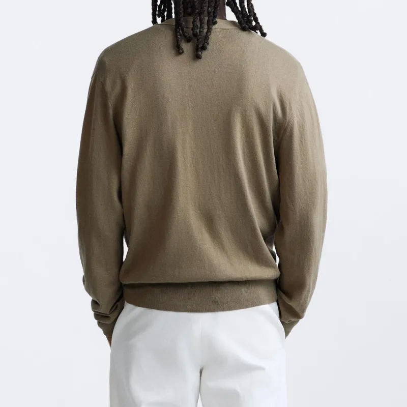 ZARA Sweaters Men Earth Tone-3