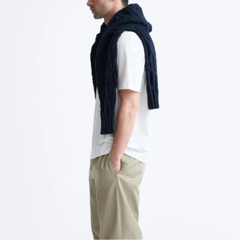 ZARA T Shirts Men White-4