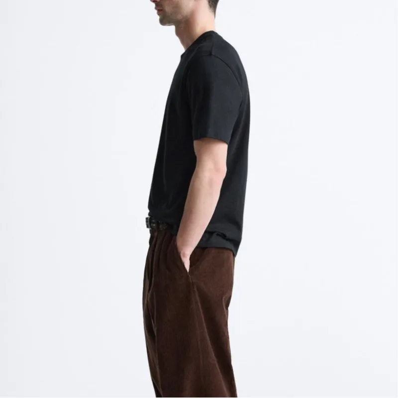 ZARA T Shirts Men Black-4