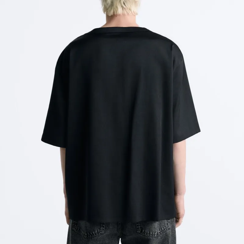 ZARA T Shirts Men Black-3