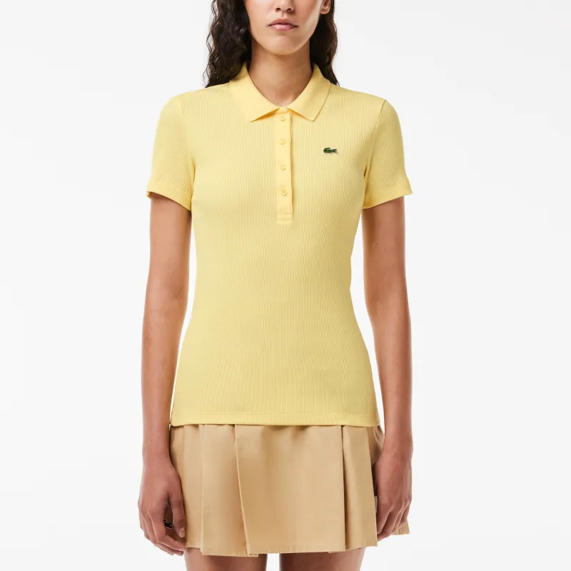 LACOSTE Polo Shirt Women's Light Yellow-1