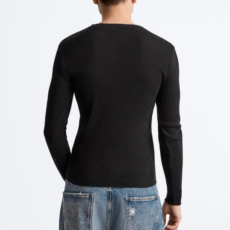 ZARA T-Shirts Men Black-3