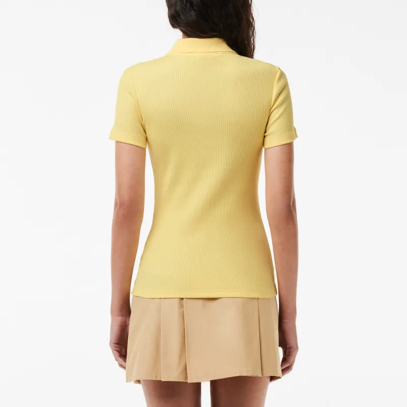 LACOSTE Polo Shirt Women's Light Yellow-2
