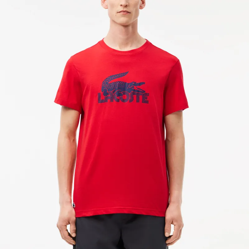 LACOSTE T Shirts Men Red/Navy Blue-1