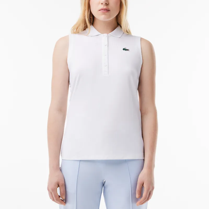 LACOSTE Sleeveless Stretch Knit Tennis Polo Shirt-1