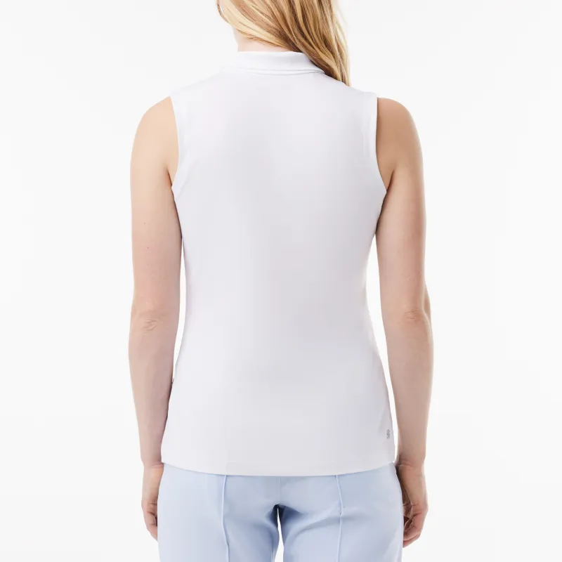 LACOSTE Sleeveless Stretch Knit Tennis Polo Shirt-2