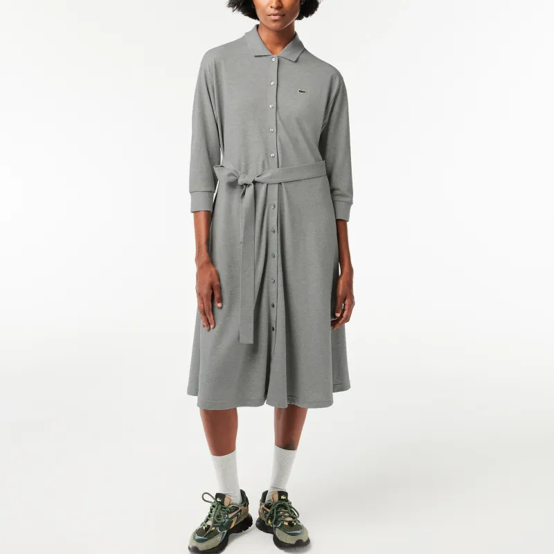 LACOSTE Long-Sleeved Dresses Women's Gray China-1