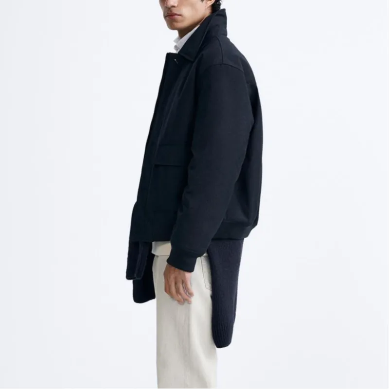 ZARA Jackets Men Blue-4