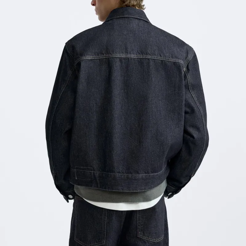 ZARA Denim Jackets Men Blue-3