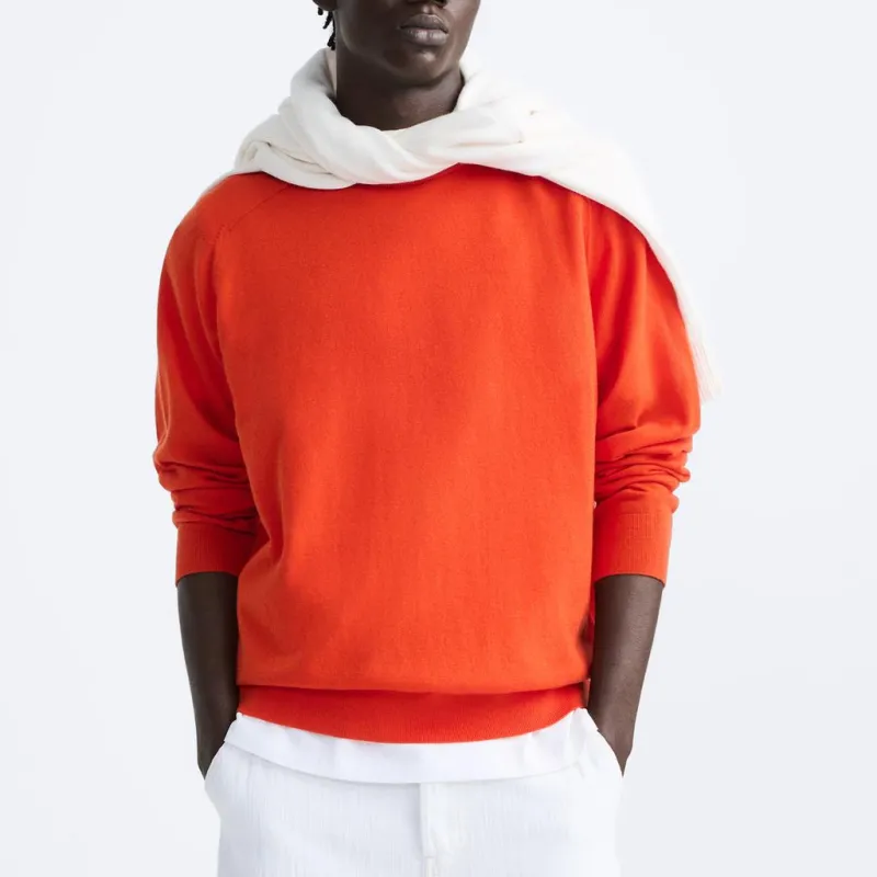 ZARA Sweaters Men Orange-2