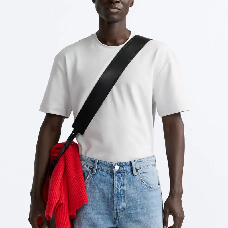 ZARA T Shirts Men Pearl Gray-2