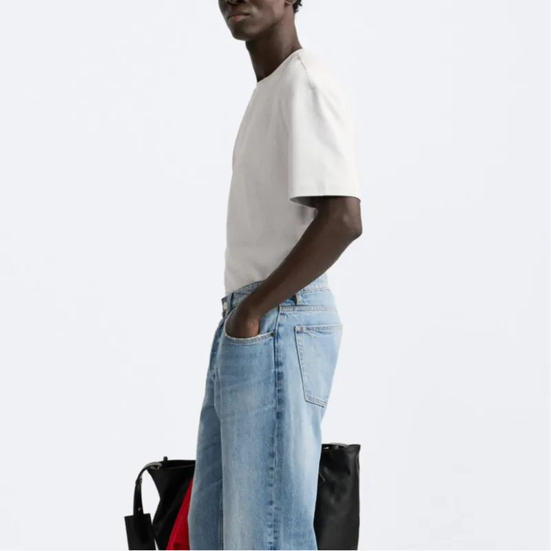 ZARA T Shirts Men Pearl Gray-4