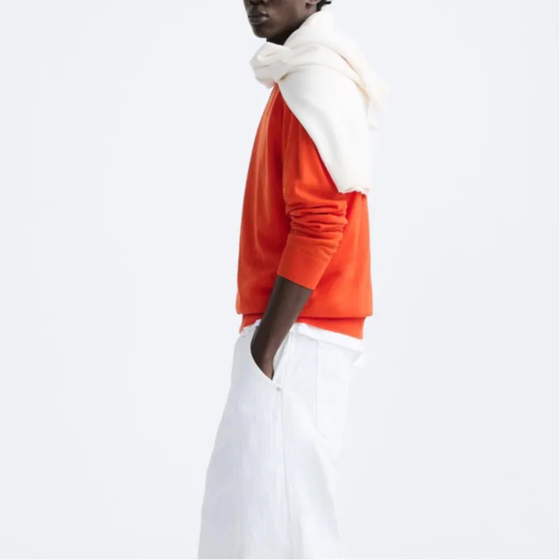 ZARA Sweaters Men Orange-4