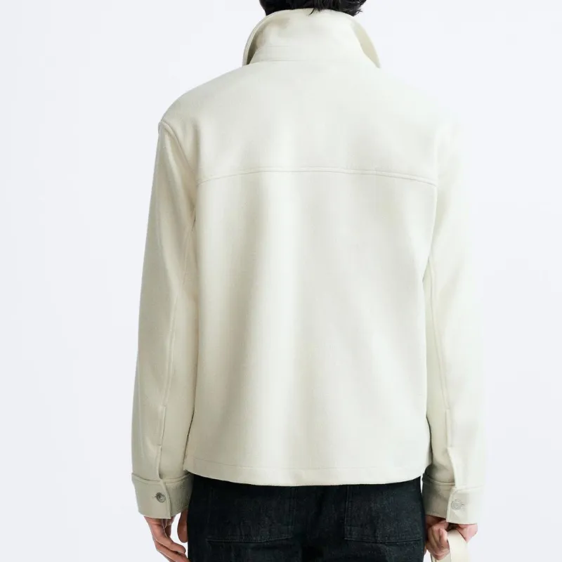 ZARA Jackets Men White-3