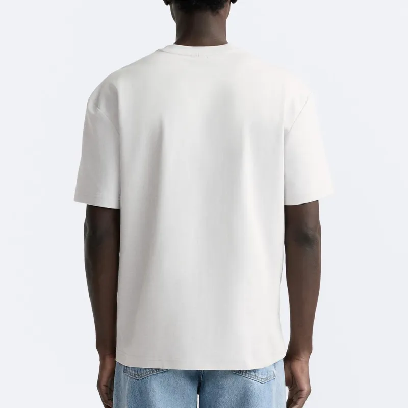 ZARA T Shirts Men Pearl Gray-3