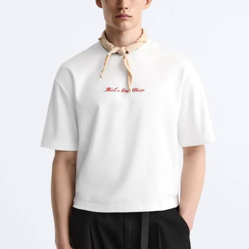 ZARA T Shirt Men's Frosted White-2