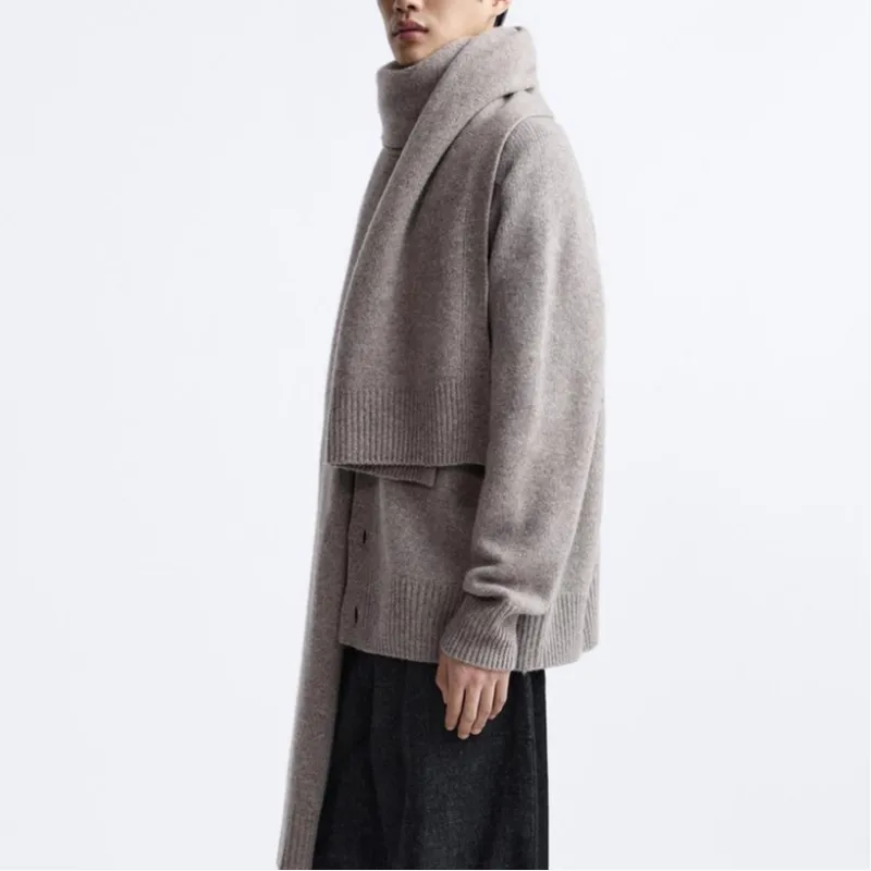 ZARA Studio Nicholson Co-brand Sweater Men's Brown-4