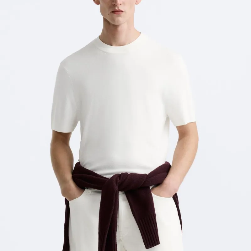 ZARA T Shirt Men's Frosted White-2