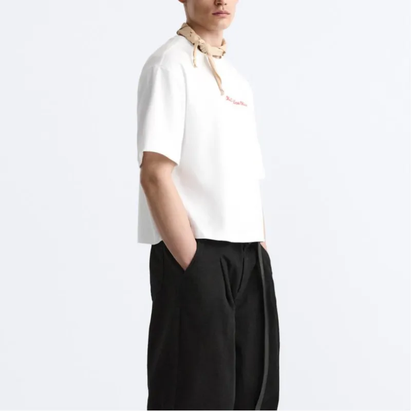 ZARA T Shirt Men's Frosted White-4