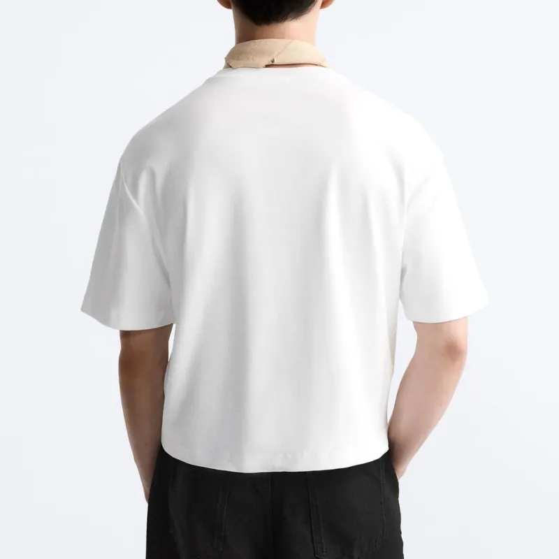 ZARA T Shirt Men's Frosted White-3