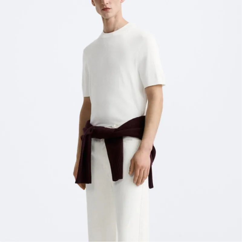 ZARA T Shirt Men's Frosted White-4