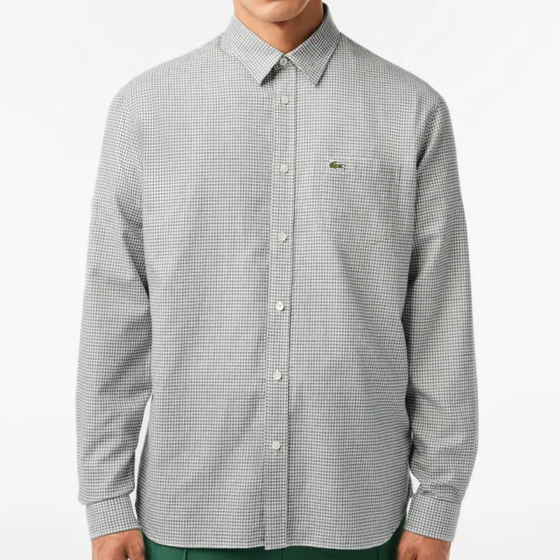 LACOSTE Checked Flannel Cotton Shirt-2