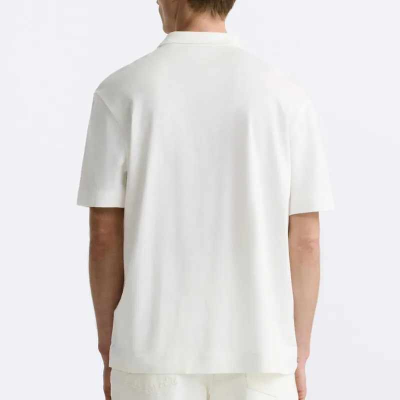 ZARA Polo Shirt Men's Frosted White-2