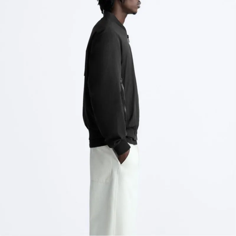 ZARA Jackets Men Black-4