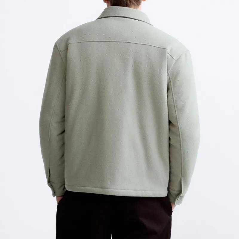 ZARA Jackets Coats Men's Medium Green-3