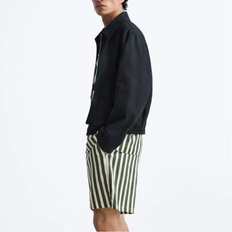 ZARA Jackets Coats Men's Sea Blue-4