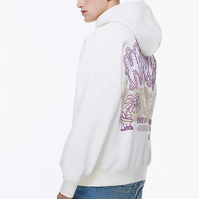 H&M Sweatshirt Men's White/Hardcore-3