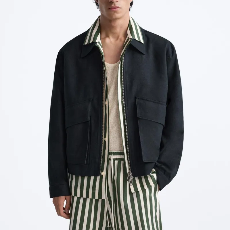 ZARA Jackets Coats Men's Sea Blue-2