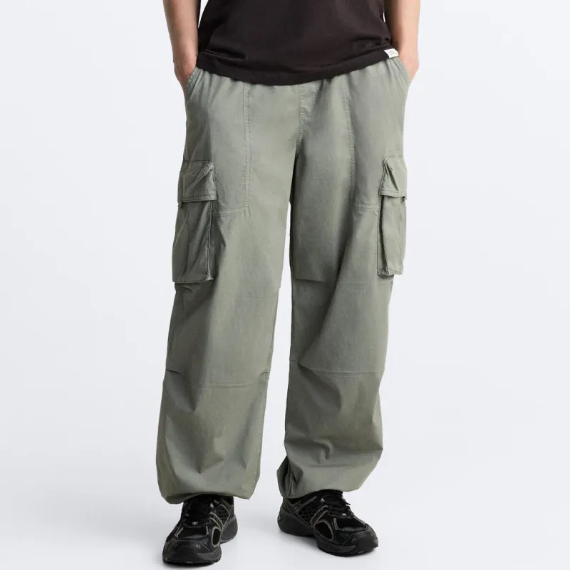 ZARA Casual Pants Men's Khaki Green-2