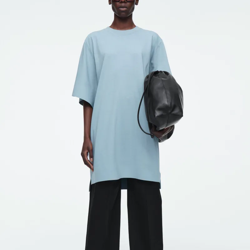 COS Short Sleeved Dresses Women's Light Blue-1