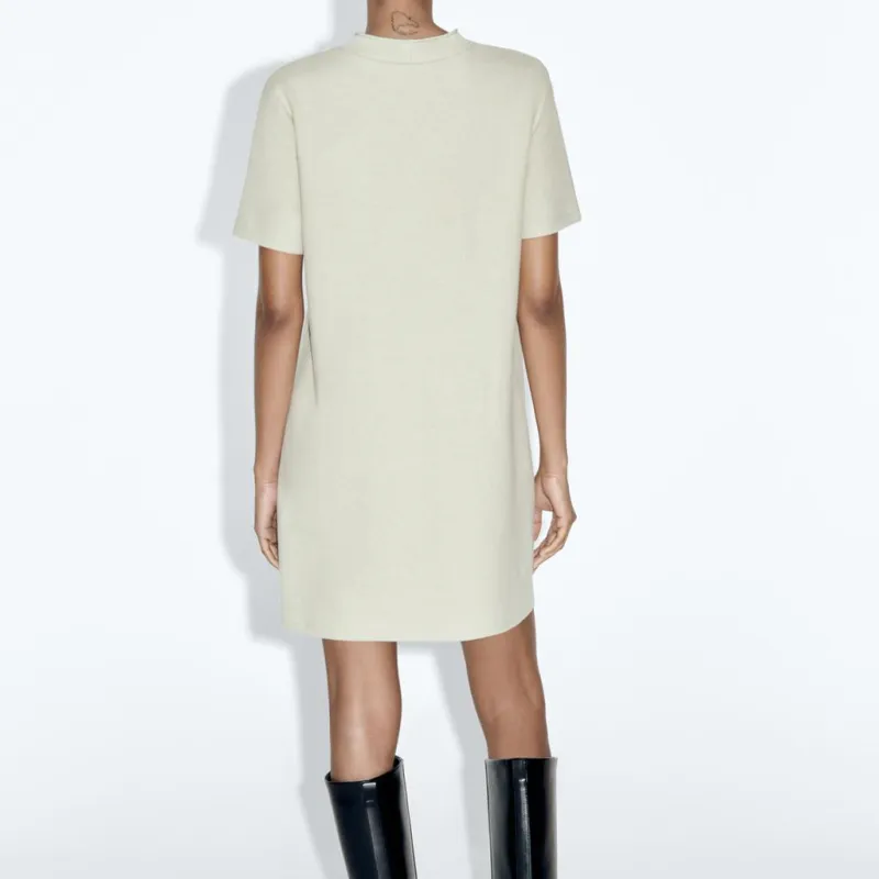 ZARA Short-Sleeved Dresses Women's Lake Green-4