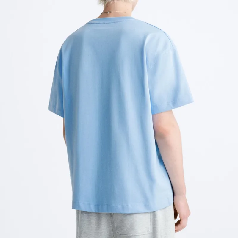 ZARA T-Shirts Men Light Blue-3