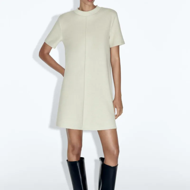 ZARA Short-Sleeved Dresses Women's Lake Green-2