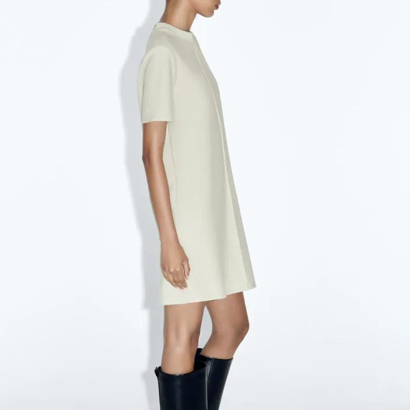 ZARA Short-Sleeved Dresses Women's Lake Green-3