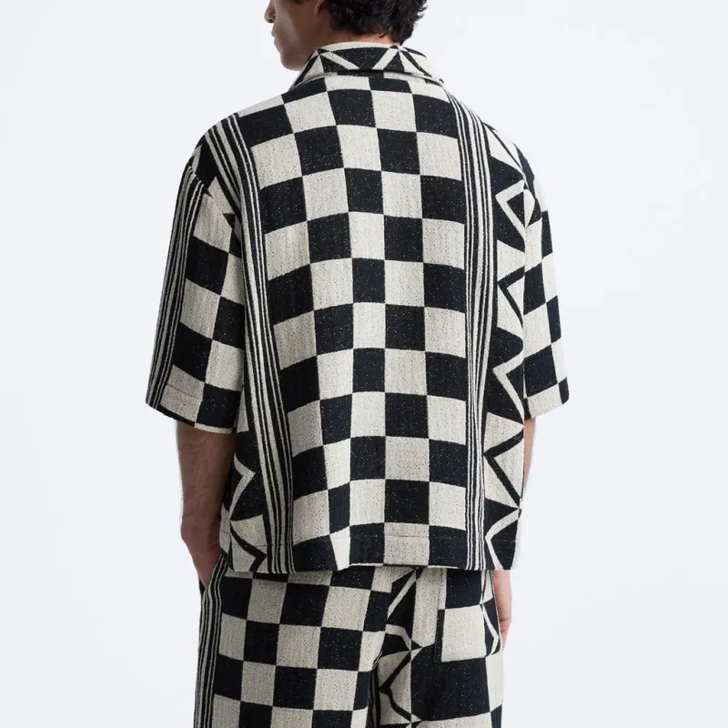 ZARA Shirts Men Black/White-3
