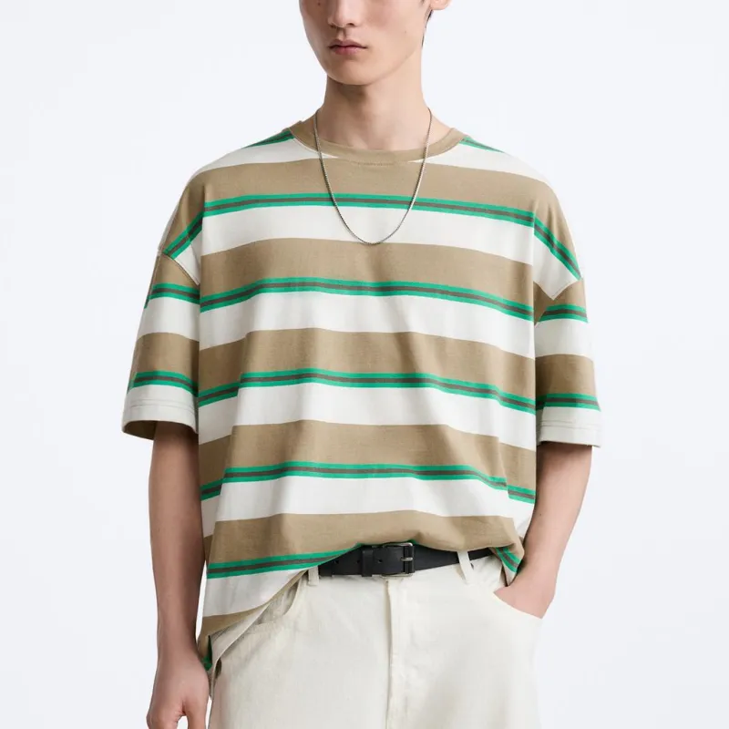 ZARA T Shirts Men Tan-3
