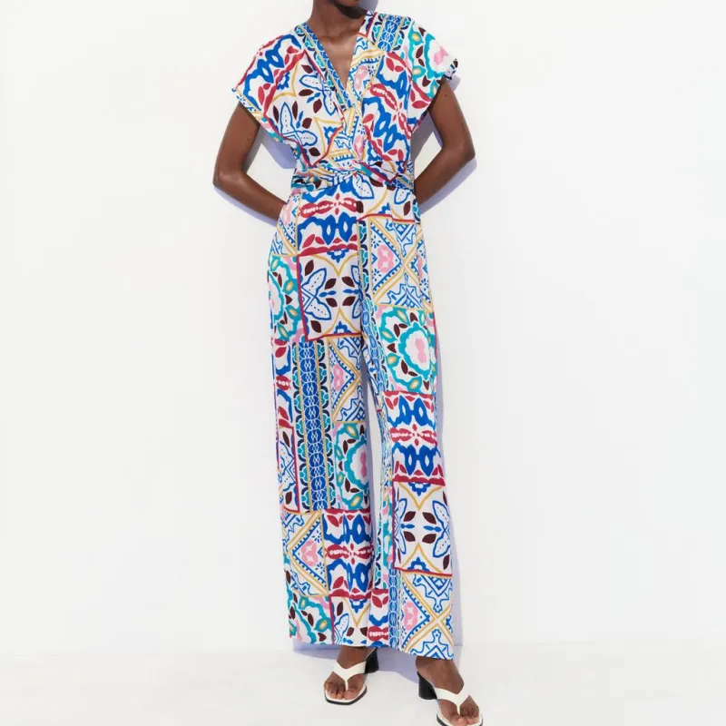 ZARA Jumpsuit Women's Multicolor-2
