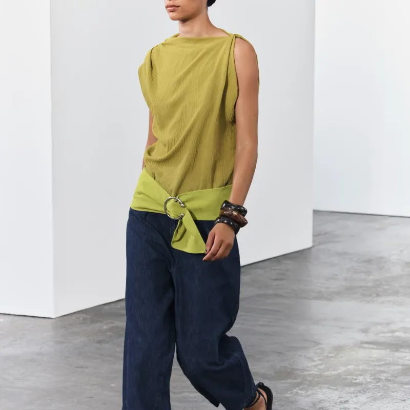 ZARA T Shirts Women's Green-4