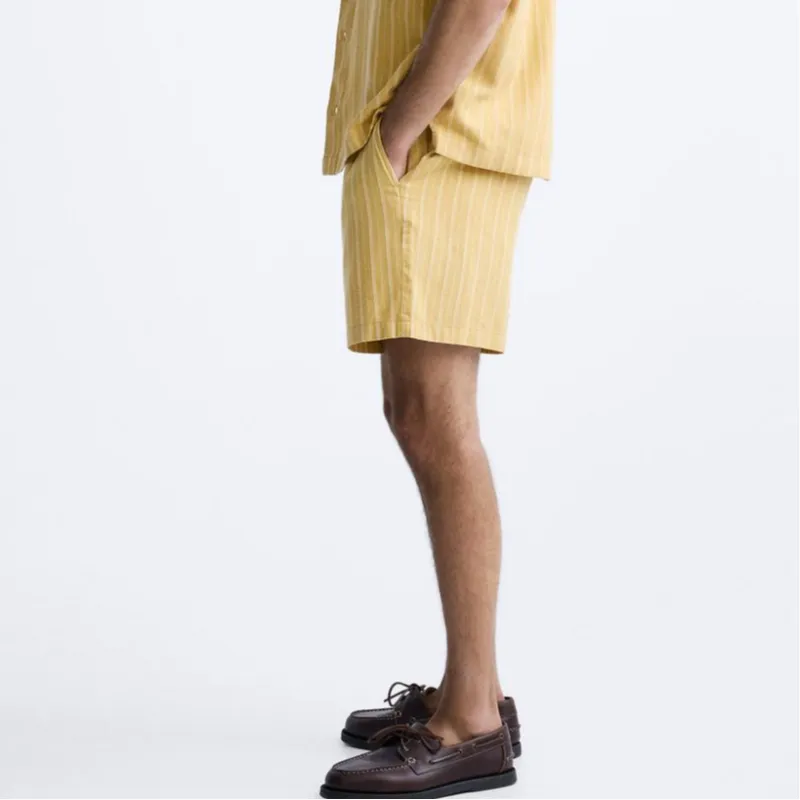 ZARA Casual Shorts Men's Yellow-4