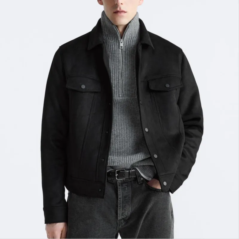 ZARA Jackets Men Black-2