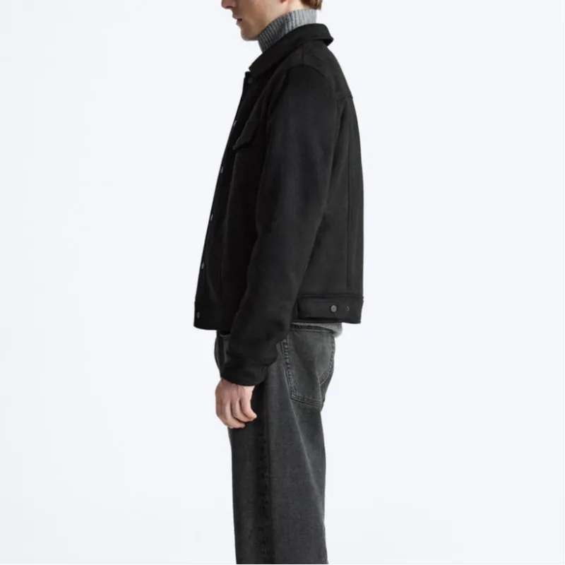 ZARA Jackets Men Black-4