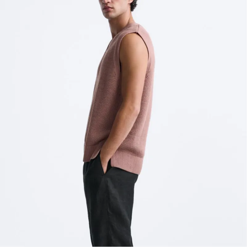 ZARA Tank Top Men's Light Peach Pink-4