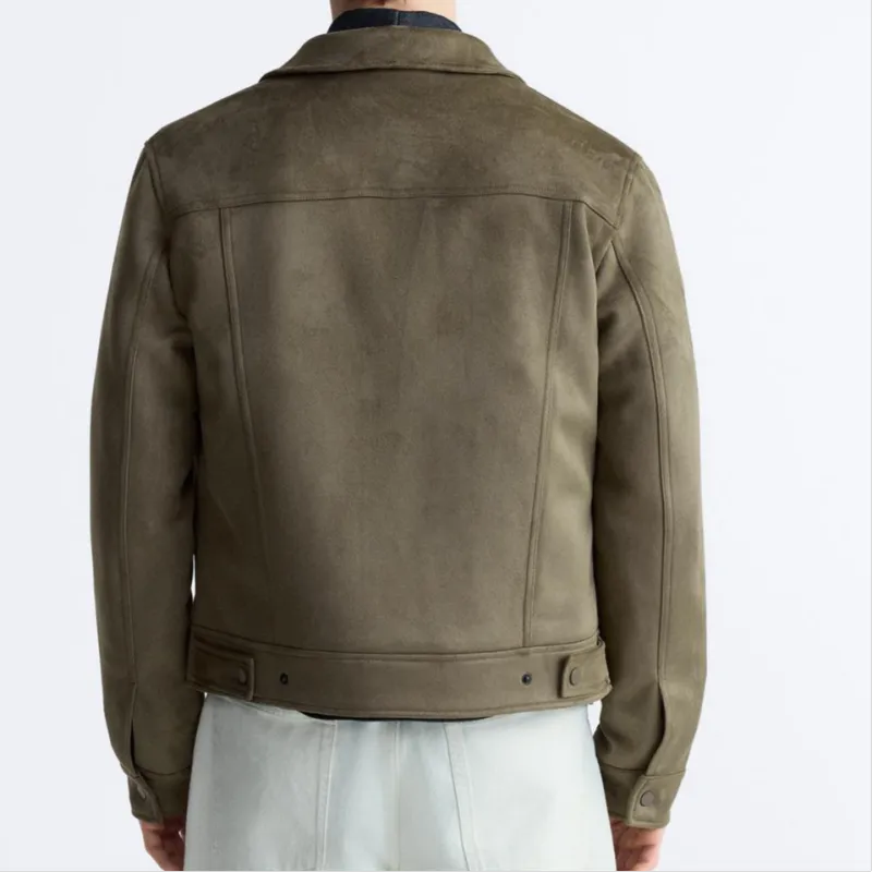 ZARA Jackets Coats Men's Dark Beige-3